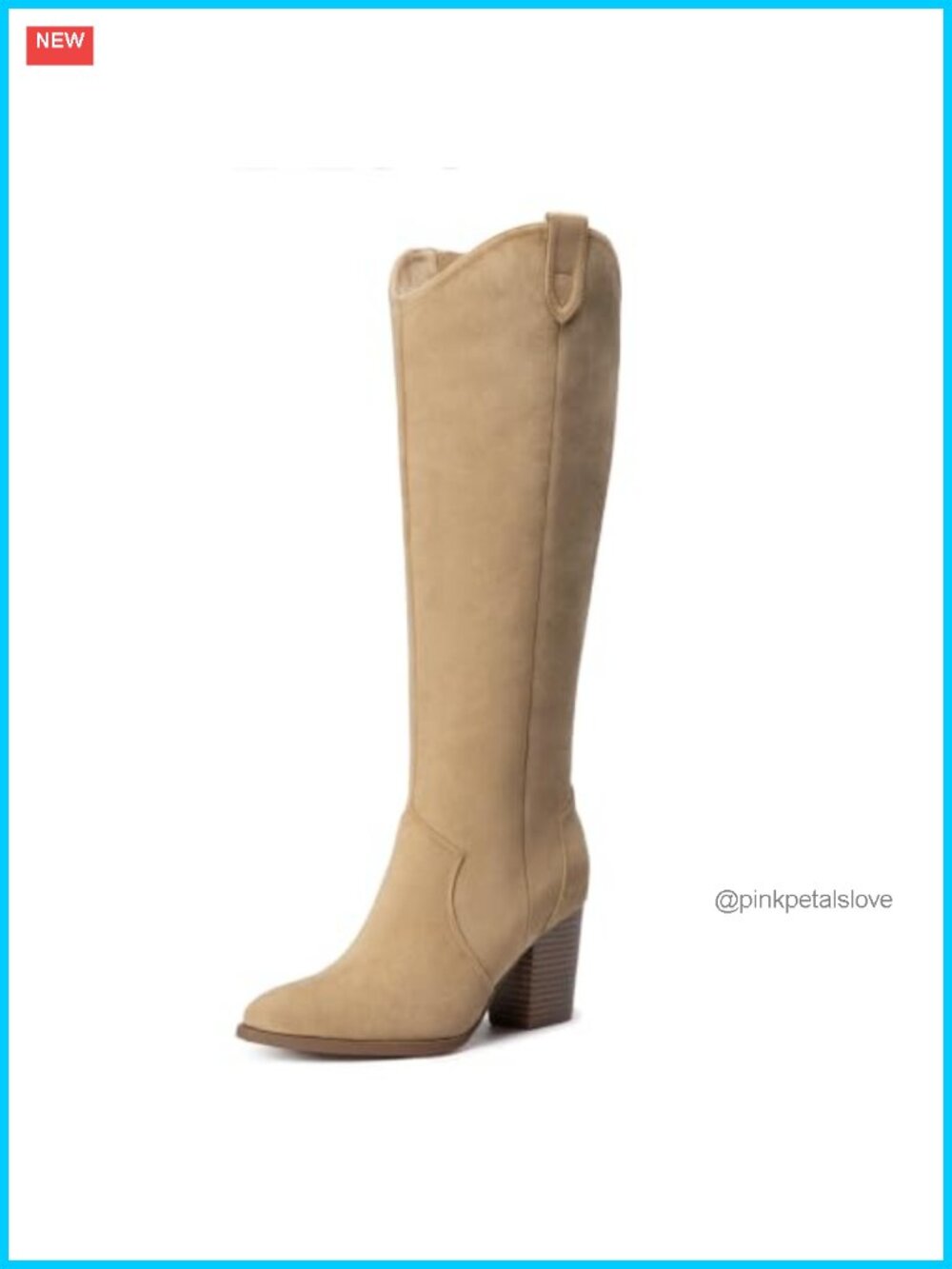 Suede Knee High Boots Pointed Toe Side Zipper Chunky Heel Fall Winter